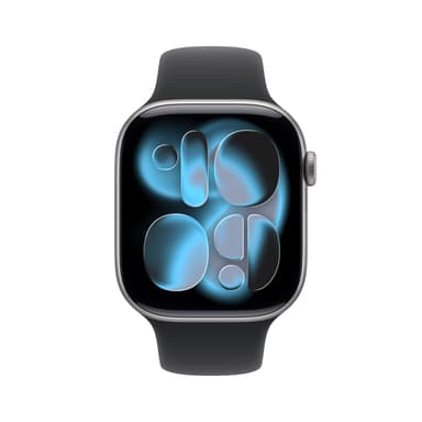 Apple Watch Series 11 GPS 46mm Space Grey Aluminium Case with Black Sport Band - M/L view 2