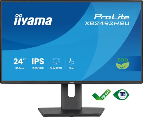 iiyama ProLite XB2492HSU-B1 computer monitor 60.5 cm (23.8") 1920 x 1080 pixels Full HD LED Black