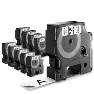 DYMO Authentic D1 Labels | Black Print on White | 19mm x 7m | Self-Adhesive Labels for LabelManager Label Printers | 10 Count view 8