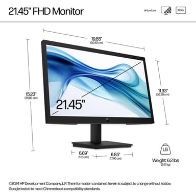 HP Series 3 Pro 21.45 inch FHD Monitor - 322pv view 6