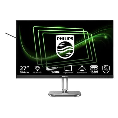 Philips 5000 series 27B2G5601/00 computer monitor 68.6 cm (27") 2560 x 1440 pixels Quad HD LCD Black view 2