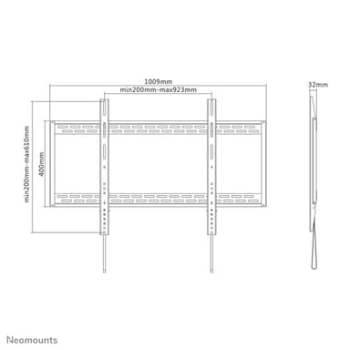 Neomounts LFD-W1000 TV mount wall 60-100" - fixed view 7