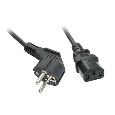 Lindy 2m Schuko angled to C13 Mains Cable view 1