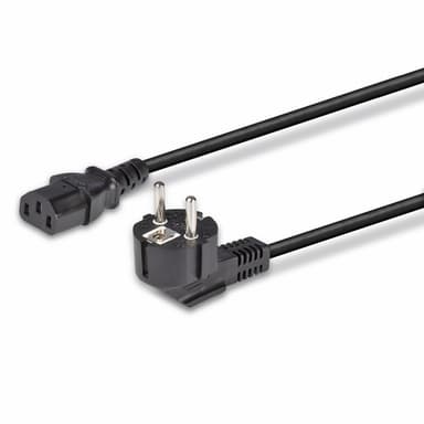 Lindy 3m Schuko 2 Pin Plug to IEC C13 Power Cable, Black view 5