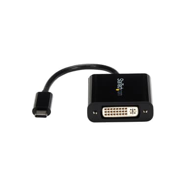 StarTech.com USB C to DVI Adapter - Black - 1920x1200 - USB Type C Video Converter for Your DVI D Display/Monitor/Projector - Upgraded Version is CDP2DVIEC view 2