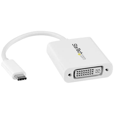 StarTech.com USB-C to DVI Adapter - White view 1