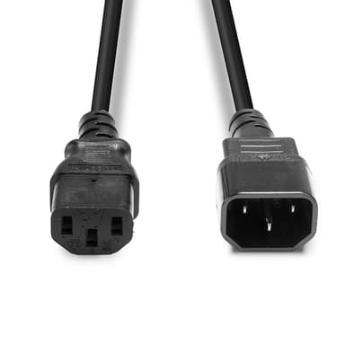 Lindy 0.5m IEC Extension Cable, Black view 4