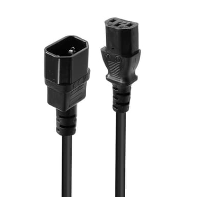 Lindy 0.5m IEC Extension Cable, Black view 1