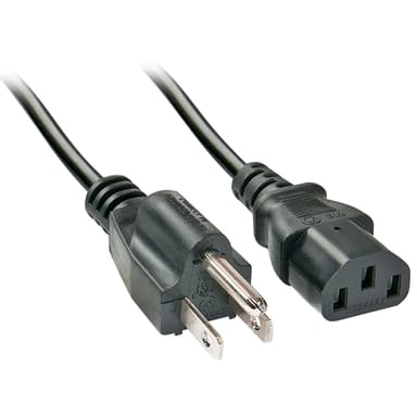 Lindy 2m US 3 Pin to C13 Mains Cable view 1