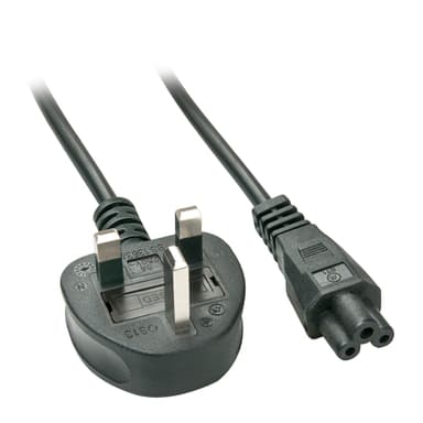 Lindy 2m UK 3 Pin to C5 Mains Cable, lead free view 1