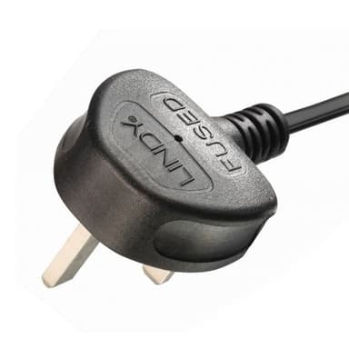 Lindy 2.5m UK 3 Pin Plug To IEC 2 x C5 Splitter Extension Cable, Black view 11