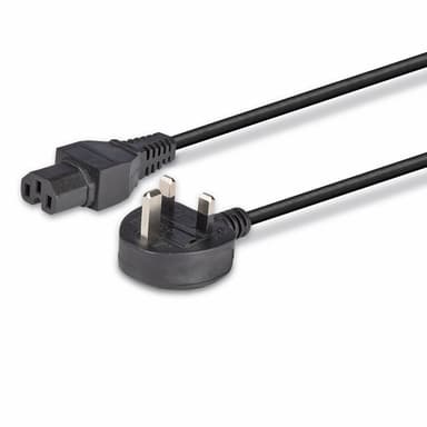 Lindy 2m Mains UK 3 Pin Plug to Hot Conditioned IEC C15 Power Cable  Kettle Lead view 5