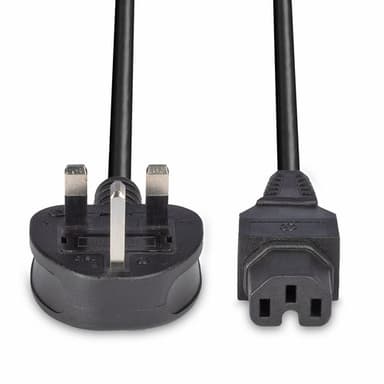 Lindy 2m Mains UK 3 Pin Plug to Hot Conditioned IEC C15 Power Cable  Kettle Lead view 4