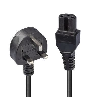 Lindy 2m Mains UK 3 Pin Plug to Hot Conditioned IEC C15 Power Cable  Kettle Lead view 1