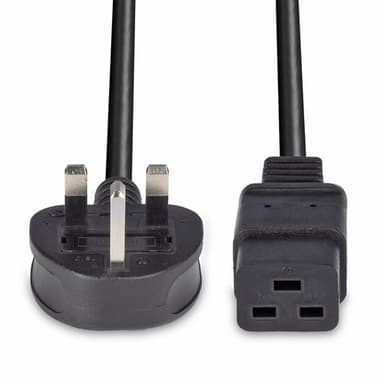 Lindy 2m UK 3 Pin Plug to IEC C19 Power Cable. Black view 5