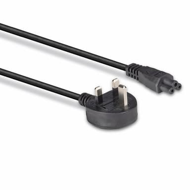 Lindy 1m UK 3 Pin to C5 Mains Cable, lead free view 3
