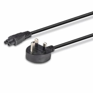 Lindy 1m UK 3 Pin to C5 Mains Cable, lead free view 5