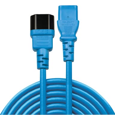 Lindy 1m IEC C13 Extension Cable, Blue view 2