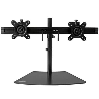 StarTech.com Dual-Monitor Stand - Horizontal - Black - For up to 24" (17.6lb/8kg) Displays view 1