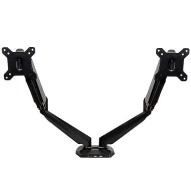 StarTech.com Desk Mount Dual Monitor Arm with USB & Audio, Desk Clamp VESA Mount for up to 32" (17.6lb/8kg) Displays, Ergonomic Full Motion Dual Monitor Arm - Black view 1