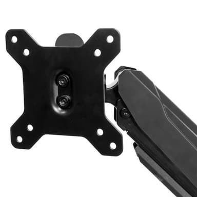 StarTech.com Desk Mount Dual Monitor Arm with USB & Audio, Desk Clamp VESA Mount for up to 32" (17.6lb/8kg) Displays, Ergonomic Full Motion Dual Monitor Arm - Black view 4