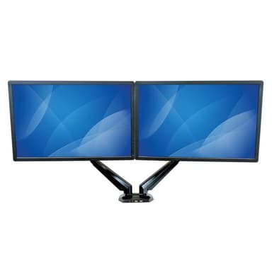 StarTech.com Desk Mount Dual Monitor Arm with USB & Audio, Desk Clamp VESA Mount for up to 32" (17.6lb/8kg) Displays, Ergonomic Full Motion Dual Monitor Arm - Black view 6