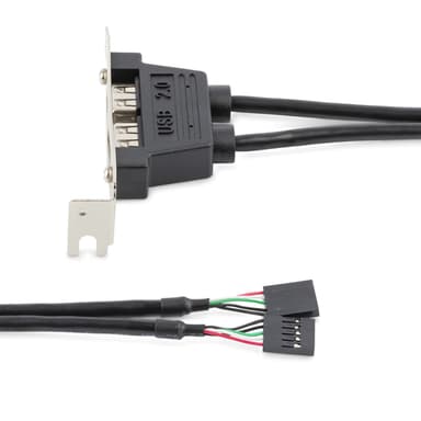 StarTech.com 2 Port USB A Female Low Profile Slot Plate Adapter view 3