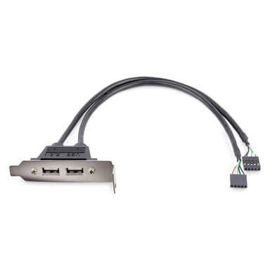 StarTech.com 2 Port USB A Female Low Profile Slot Plate Adapter view 2