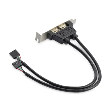 StarTech.com 2 Port USB A Female Low Profile Slot Plate Adapter view 1