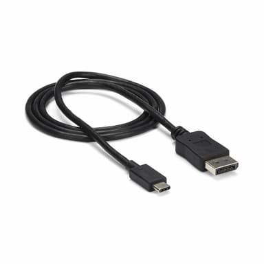 StarTech.com 3ft/1m USB C to DisplayPort 1.2 Cable 4K 60Hz - USB-C to DisplayPort Adapter Cable - HBR2 - USB Type-C DP Alt Mode to DP Monitor Video Cable - Works w/ Thunderbolt 3 - Black view 4