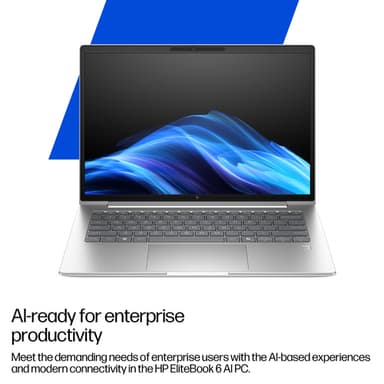 HP EliteBook 6 G1i AI PC Intel Core Ultra 5 225U Laptop 40.6 cm (16") WUXGA 24 GB DDR5-SDRAM 512 GB SSD Wi-Fi 6E (802.11ax) Windows 11 Pro Silver view 7