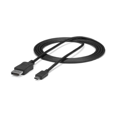 StarTech.com 6ft/1.8m USB C to DisplayPort 1.2 Cable 4K 60Hz - USB-C to DisplayPort Adapter Cable HBR2 - USB Type-C DP Alt Mode to DP Monitor Video Cable - Works w/ Thunderbolt 3 - Black view 4