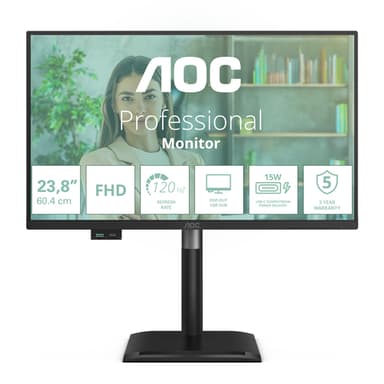 AOC 24P4U computer monitor 60.5 cm (23.8") 1920 x 1080 pixels Full HD Black view 2