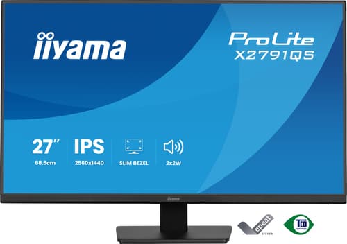 iiyama ProLite X2791QS-B1 computer monitor 68.6 cm (27") 2560 x 1440 pixels Quad HD LED Black