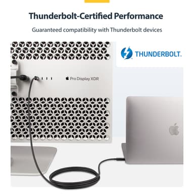 StarTech.com 6.6ft (2m) Active Thunderbolt 4 Cable, 40Gbps, 100W Power Delivery, 4K/8K Video, Intel-Certified Thunderbolt Cable - Compatible w/ USB4/Thunderbolt 4/ USB 3.2/ USB Type-C/DisplayPort/Thunderbolt 3 view 11