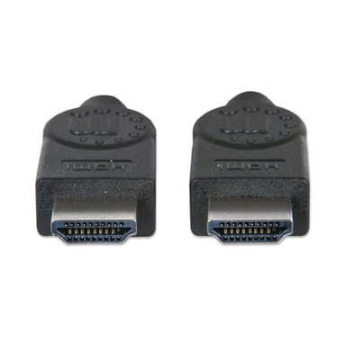 Manhattan HDMI 4K@30Hz Cable, 1m, Suitable for ALL 1080p/HD and majority of 4K uses (check your system 4K specification to be sure), Male to Male, Black, Ultra HD 4k x 2k, Lifetime Warranty, High Speed, Equivalent to HDMM1M view 3