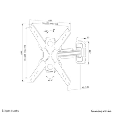 Neomounts WL40S-840BL14 TV mount wall 32-65" - full motion - fast installation view 20