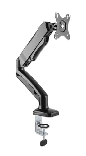 Manhattan Desk Mount for TV & Monitors (Full Motion Spring), For screens 13" to 27", C-Clamp or Grommet Assembly, VESA compatibility: 75x75mm and 100x100mm - check the dimensions of the four mounting holes on back of screen to ensure it fits, Max 9kg, Black,Bracket view 1