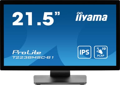 iiyama ProLite T2238MSC-B1 computer monitor 54.6 cm (21.5") 1920 x 1080 pixels Full HD LED Touchscreen Black view 2