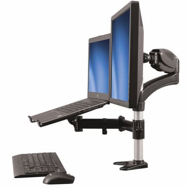 StarTech.com Desk-Mount Monitor Arm with Laptop Stand - Full Motion - Articulating - For up to 27" (17.6lb/8kg) Displays view 1