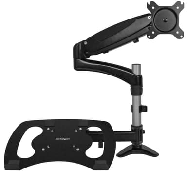 StarTech.com Desk-Mount Monitor Arm with Laptop Stand - Full Motion - Articulating - For up to 27" (17.6lb/8kg) Displays view 2