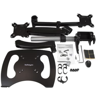 StarTech.com Desk-Mount Monitor Arm with Laptop Stand - Full Motion - Articulating - For up to 27" (17.6lb/8kg) Displays view 7