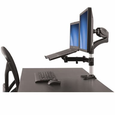 StarTech.com Desk-Mount Monitor Arm with Laptop Stand - Full Motion - Articulating - For up to 27" (17.6lb/8kg) Displays view 6