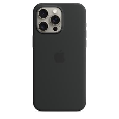 Apple iPhone 15 Pro Max Silicone Case with MagSafe - Black view 1