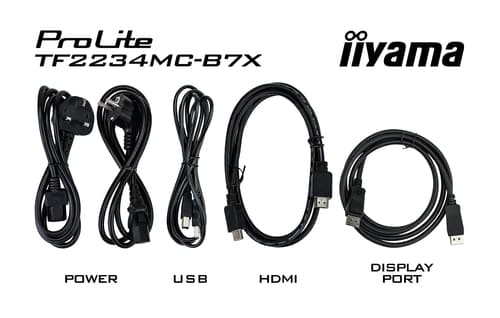 iiyama ProLite TF2234MC-B7X computer monitor 54.6 cm (21.5") 1920 x 1080 pixels Full HD LED Touchscreen Multi-user Black