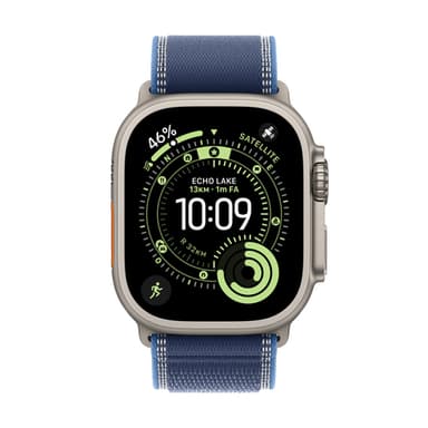 Apple Watch Ultra 3 GPS + Cellular 49mm Natural Titanium Case with Blue/Bright Blue Trail Loop - M/L view 2