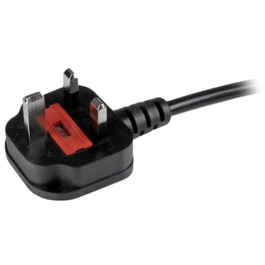 StarTech.com 6ft (2m) UK Computer Power Cable Y Splitter, 18AWG, BS 1363 to 2x C13, 10A 250V, Black Replacement AC Power Cord, Kettle Lead / Dual UK Power Cord, PC Power Supply Cable, TV/Monitor Power Cable view 2