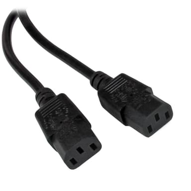 StarTech.com 6ft (2m) UK Computer Power Cable Y Splitter, 18AWG, BS 1363 to 2x C13, 10A 250V, Black Replacement AC Power Cord, Kettle Lead / Dual UK Power Cord, PC Power Supply Cable, TV/Monitor Power Cable view 4