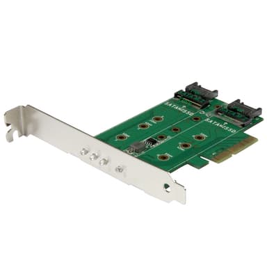 StarTech.com 3-Port M.2 SSD (NGFF) Adapter Card - 1 x PCIe (NVMe) M.2, 2 x SATA III M.2 - PCIe 3.0 - TAA view 6
