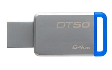 Kingston Technology DataTraveler 50 64GB USB flash drive USB Type-A 3.2 Gen 1 (3.1 Gen 1) Blue, Silver view 2